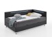 Polsterliege >Laser< Liegefläche 90x200cm, schwarz / LED, Stellmaß: 97x83x207cm (BxHxT)