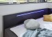 Polsterliege >Laser< Liegefläche 90x200cm, schwarz / LED, Stellmaß: 97x83x207cm (BxHxT)