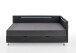 Polsterliege >Laser< Liegefläche 90x200cm, schwarz / LED, Stellmaß: 97x83x207cm (BxHxT)