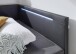 Polsterliege >Laser< Liegefläche 120x200cm, schwarz / LED, Stellmaß: 127x83x207cm (BxHxT)