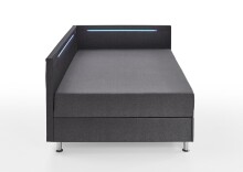 Polsterliege >Laser< Liegefläche 90x200cm, anthrazit / LED, Stellmaß: 97x83x207cm (BxHxT)