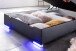 Boxspringbett >LAS VEGAS II< Liegefläche 120x200cm, schwarz / LED, Stellmaß: 122x110x209cm (BxHxT)