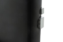 Boxspringbett >LAS VEGAS II< Liegefläche 160x200cm, schwarz / LED, Stellmaß: 162x110x209cm (BxHxT)