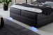 Boxspringbett >LAS VEGAS II< Liegefläche 160x200cm, schwarz / LED, Stellmaß: 162x110x209cm (BxHxT)