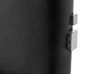 Boxspringbett >LAS VEGAS II< Liegefläche 180x200cm, schwarz / LED, Stellmaß: 182x110x209cm (BxHxT)