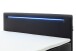 Boxspringbett >LAS VEGAS II< Liegefläche 180x200cm, schwarz / LED, Stellmaß: 182x110x209cm (BxHxT)