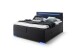 Boxspringbett >LAS VEGAS II< Liegefläche 180x200cm, schwarz / LED, Stellmaß: 182x110x209cm (BxHxT)