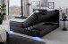Boxspringbett >LAS VEGAS II< Liegefläche 180x200cm, schwarz / LED, Stellmaß: 182x110x209cm (BxHxT)