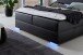 Boxspringbett >LAS VEGAS II< Liegefläche 180x200cm, schwarz / LED, Stellmaß: 182x110x209cm (BxHxT)