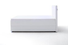 Boxspringbett >LAS VEGAS II< Liegefläche 120x200cm, weiß / LED, Stellmaß: 122x110x209cm (BxHxT)