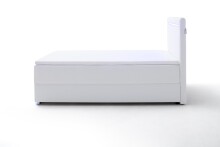 Boxspringbett >LAS VEGAS II< Liegefläche 140x200cm, weiß / LED, Stellmaß: 142x110x209cm (BxHxT)