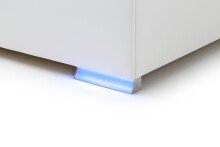 Boxspringbett >LAS VEGAS II< Liegefläche 160x200cm, weiß / LED, Stellmaß: 162x110x209cm (BxHxT)