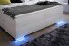 Boxspringbett >LAS VEGAS II< Liegefläche 160x200cm, weiß / LED, Stellmaß: 162x110x209cm (BxHxT)