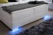 Boxspringbett >LAS VEGAS II< Liegefläche 180x200cm, weiß / LED, Stellmaß: 182x110x209cm (BxHxT)