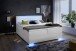 Boxspringbett >LAS VEGAS II< Liegefläche 180x200cm, weiß / LED, Stellmaß: 182x110x209cm (BxHxT)