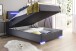 Boxspringbett >LAS VEGAS II< Liegefläche 140x200cm, anthrazit/ LED, Stellmaß: 142x110x209cm (BxHxT)