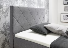 Boxbett >Leo< Liegefläche 140x200cm, hellgrau, Stellmaß: 142x115x209cm (BxHxT)