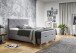 Boxbett >Leo< Liegefläche 140x200cm, hellgrau, Stellmaß: 142x115x209cm (BxHxT)