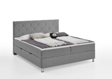 Boxbett >Leo< Liegefläche 160x200cm, hellgrau, Stellmaß: 162x115x209cm (BxHxT)