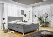 Boxbett >Leo< Liegefläche 180x200cm, hellgrau,...