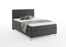 Boxbett >Leo< Liegefläche 120x200cm, anthrazit, Stellmaß: 122x115x209cm (BxHxT)