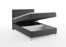 Boxbett >Leo< Liegefläche 120x200cm, anthrazit, Stellmaß: 122x115x209cm (BxHxT)