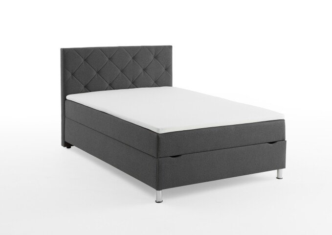 Boxbett >Leo< Liegefläche 140x200cm, anthrazit, Stellmaß: 142x115x209cm (BxHxT)