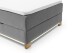 Boxspringbett >Messina< Liegefläche 140x200 cm, hellgrau, Stellmaß: 142x120x213cm (BxHxT)