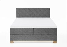Boxspringbett >Messina< Liegefläche 160x200cm, hellgrau, Stellmaß: 162x120x213cm (BxHxT)