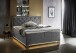 Boxspringbett >Messina< Liegefläche 160x200cm, hellgrau, Stellmaß: 162x120x213cm (BxHxT)