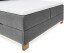 Boxspringbett >Messina< Liegefläche 160x200cm, hellgrau, Stellmaß: 162x120x213cm (BxHxT)