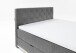 Boxspringbett >Messina< Liegefläche 160x200cm, hellgrau, Stellmaß: 162x120x213cm (BxHxT)