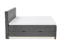 Boxspringbett >Messina< Liegefläche 180x200cm, hellgrau, Stellmaß: 182x120x213cm (BxHxT)