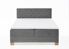 Boxspringbett >Messina< Liegefläche 180x200cm, hellgrau, Stellmaß: 182x120x213cm (BxHxT)
