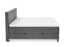 Boxspringbett >Messina< Liegefläche 180x200cm, hellgrau, Stellmaß: 182x120x213cm (BxHxT)