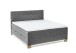 Boxspringbett >Messina< Liegefläche 180x200cm, hellgrau, Stellmaß: 182x120x213cm (BxHxT)