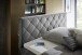 Boxspringbett >Messina< Liegefläche 180x200cm, hellgrau, Stellmaß: 182x120x213cm (BxHxT)