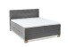 Boxspringbett >Messina< Liegefläche 180x200cm, hellgrau, Stellmaß: 182x120x213cm (BxHxT)