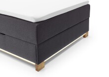 Boxspringbett >Messina< Liegefläche 120x200cm, anthrazit, Stellmaß: 122x120x213cm (BxHxT)