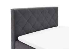Boxspringbett >Messina< Liegefläche 120x200cm, anthrazit, Stellmaß: 122x120x213cm (BxHxT)