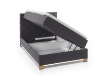 Boxspringbett >Messina< Liegefläche 140x200cm, anthrazit, Stellmaß: 142x120x213cm (BxHxT)
