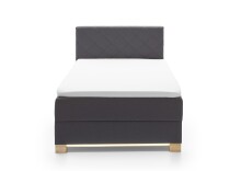 Boxspringbett >Messina< Liegefläche 140x200cm, anthrazit, Stellmaß: 142x120x213cm (BxHxT)