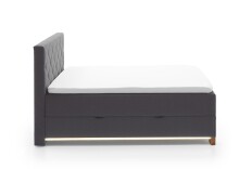 Boxspringbett >Messina< Liegefläche 140x200cm, anthrazit, Stellmaß: 142x120x213cm (BxHxT)