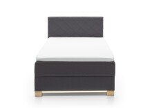 Boxspringbett >Messina< Liegefläche 140x200cm, anthrazit, Stellmaß: 142x120x213cm (BxHxT)