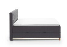 Boxspringbett >Messina< Liegefläche 140x200cm, anthrazit, Stellmaß: 142x120x213cm (BxHxT)