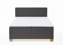Boxspringbett >Messina< Liegefläche 160x200cm, anthrazit, Stellmaß: 162x120x213cm (BxHxT)