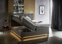 Boxspringbett >Messina< Liegefläche 160x200cm, anthrazit, Stellmaß: 162x120x213cm (BxHxT)