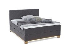 Boxspringbett >Messina< Liegefläche 160x200cm, anthrazit, Stellmaß: 162x120x213cm (BxHxT)