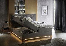 Boxspringbett >Messina< Liegefläche 160x200cm, anthrazit, Stellmaß: 162x120x213cm (BxHxT)
