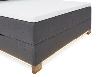 Boxspringbett >Messina< Liegefläche 160x200cm, anthrazit, Stellmaß: 162x120x213cm (BxHxT)